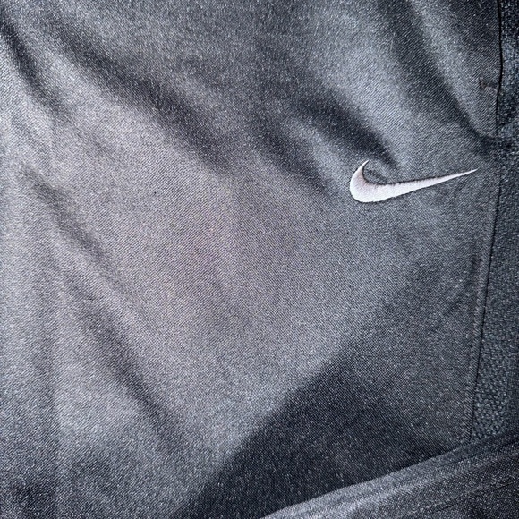 Nike Athletic Black Jogger Track Pants Medium 717403-010 Gray Mesh Stripe - Picture 4 of 6